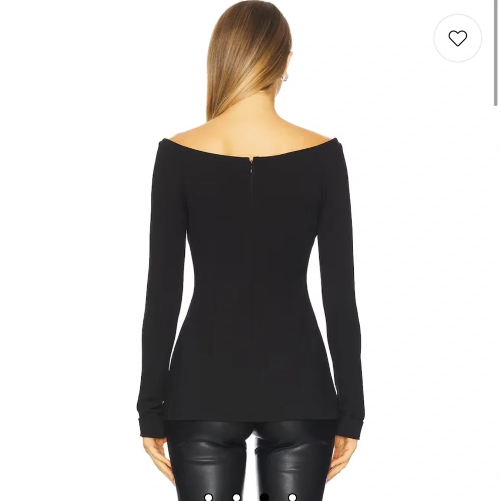 7. Favorite Daughter $248 Cold Shoulder Top in Black - Picture 3 of 4